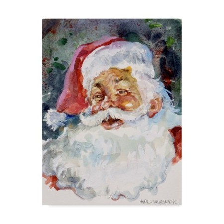 TRADEMARK FINE ART Hal Frenck 'Santa Face' Canvas Art, 14x19 ALI35624-C1419GG